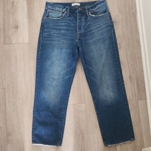 Madewell "The Dad Jean" Deep Blue Straight Jeans